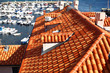 Famous red tiled rooftops in Dubrovnik, Croatia
