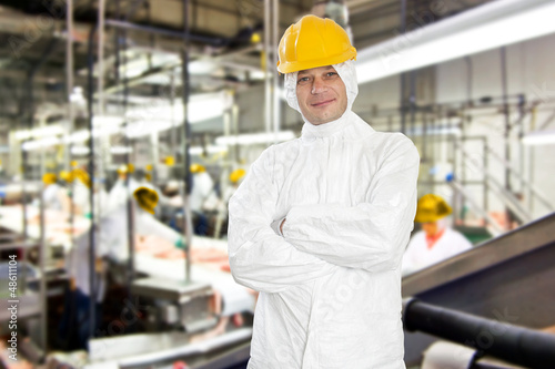 Photo: Slaughterhouse worker Slaughterhouse worker