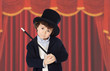 Photo: Adorable child dress of illusionist with hat Adorable child dress of illusionist with hat