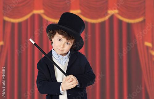 Photo: Adorable child dress of illusionist with hat Adorable child dress of illusionist with hat