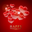 Red harts for Valentine's