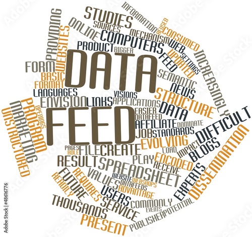 Illustration: Word cloud for Data feed Word cloud for Data feed
