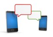 Mobile phone with speech bubble