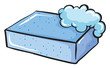 A blue soap