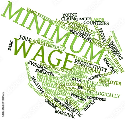 Illustration: Word cloud for Minimum wage Word cloud for Minimum wage