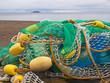 Fischernetz an Land