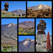 Mosaic photos of Mount Teide at Canary