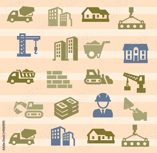 Vector: construction icons construction icons
