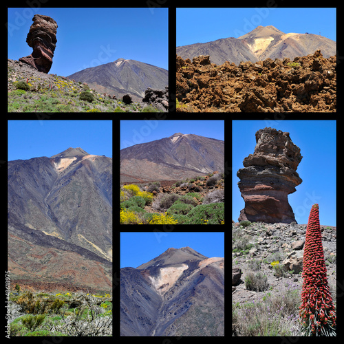 Photo: Mosaic photos of Mount Teide at Canary Mosaic photos of Mount Teide at Canary