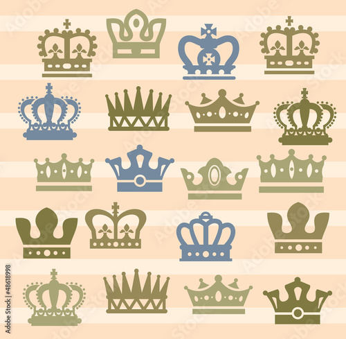 Vector: crown icons crown icons