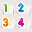 one, two, three, four options - Vector graphic design