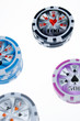 Verschiedene Jetons Pokerchips
