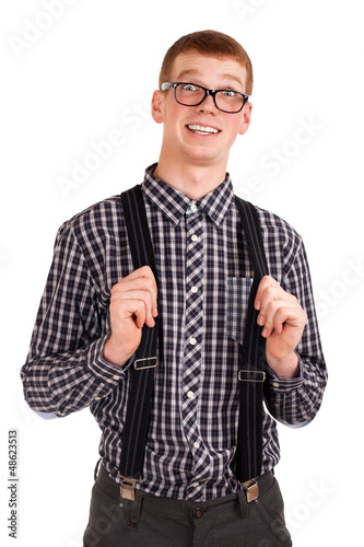 Photo: Portrait of a young nerd Portrait of a young nerd