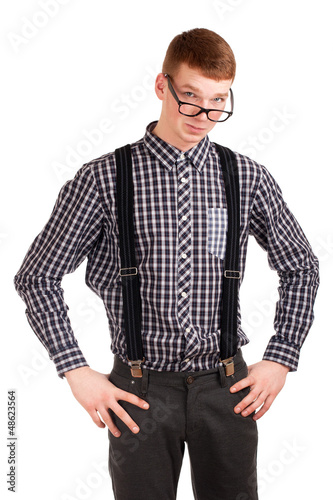 Photo: Portrait of a young nerd Portrait of a young nerd