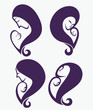 Vetor: mother love and maternity mother love and maternity