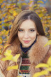 Photo : Beautiful girl in autumn leaves Beautiful girl in autumn leaves
