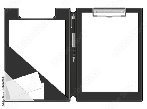 Vector: clipboard folder blank sheet of paper and pen vector illustratio clipboard folder blank sheet of paper and pen vector illustratio