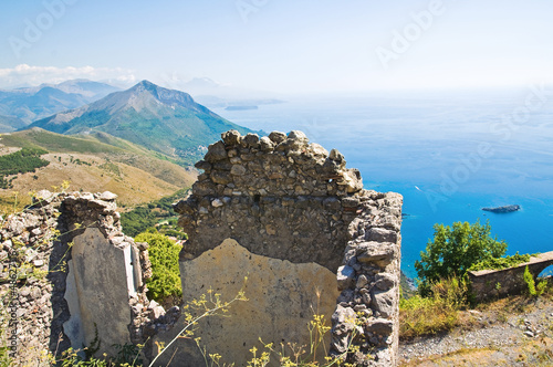 Photo: Ruins castle. Maratea. Basilicata. Italy. Ruins castle. Maratea. Basilicata. Italy.