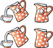 cute foods - red milk jug