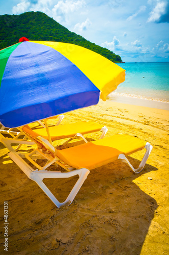 Photo: Beautiful beach in Saint Lucia, Caribbean Islands Beautiful beach in Saint Lucia, Caribbean Islands