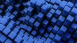 Background with blue cubic waves