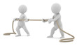 3d man pulling a rope