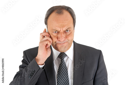 Photo: Mann mit Handy Mann mit Handy