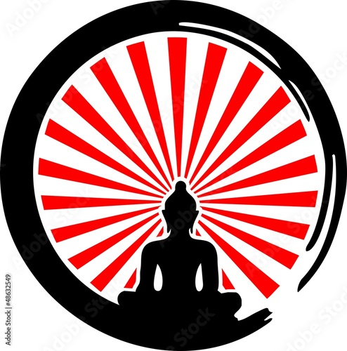 Vector: Enso Zen, Buddha, Meditation, Japan, Strahlen Enso Zen, Buddha, Meditation, Japan, Strahlen