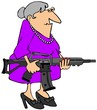 Illustration: Grandma with an assault rifle Grandma with an assault rifle