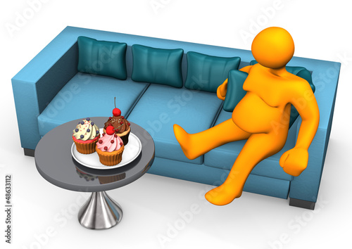 Illustration: Lazy And Fat Cupcakes Lazy And Fat Cupcakes