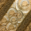abstract background with copper round pattern