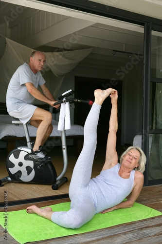 Photo: Senior couple staying in-shape Senior couple staying in-shape
