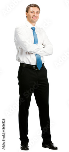 Photo: Smiling businessman, over white Smiling businessman, over white