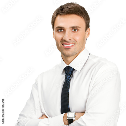Photo: Businessman, isolated on white Businessman, isolated on white