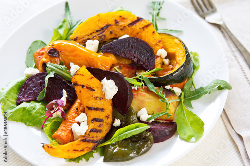 Photo: Grilled vegetables with feta cheese salad Grilled vegetables with feta cheese salad