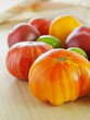 Heirloom tomatoes and basil