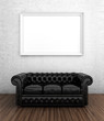 Illustration: Black leather sofa Black leather sofa