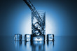 Photo: backlit glass of water backlit glass of water