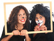 zwei mädchen mit hunde und katze schminke