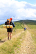 Summer hiking in the mountains.