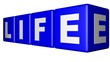 Life blue cubes