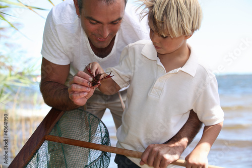 Photo: Father and son fishing Father and son fishing