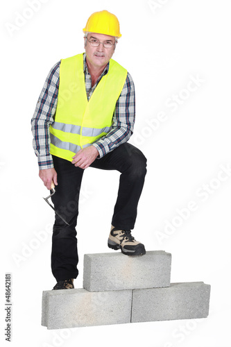 Photo: Portrait of a stonemason Portrait of a stonemason