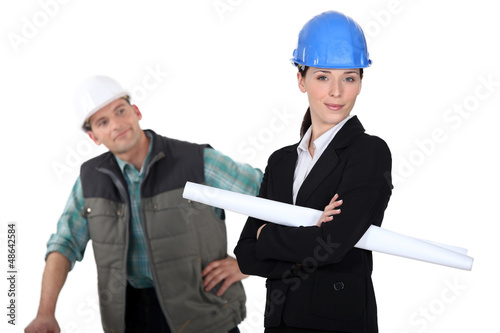 Photo: Construction worker flirting Construction worker flirting