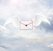 Love letter with angel wings