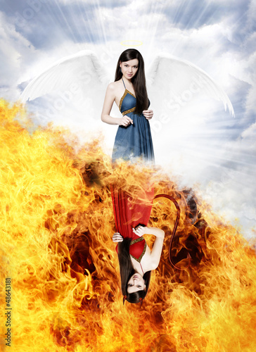 Photo: Gorgeous angel and sexy devil Gorgeous angel and sexy devil