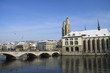 Grossmünster, Wasserkirche, Münsterbrücke im Winter; Zürich