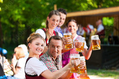 Photo: In Beer garden - friends in front of band In Beer garden - friends in front of band