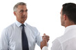 Executives exchanging business cards