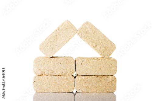 Photo: Wood briquettes Wood briquettes